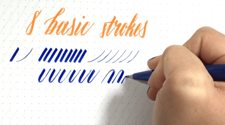 Calligraphy Letter Strokes